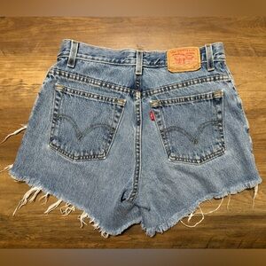 Distressed Levi Jean Shorts **read description**